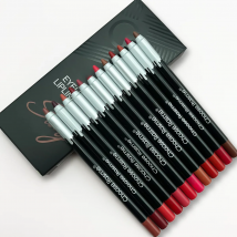 12 color matte lip liner set, lipstick pen in 12 colors, gift set, durable lip makeup