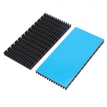 80x40x5mm 4pcs Aluminum Heatsink Black Heat sink for Electronic IC Chip RAM LED Cooling With Thermal Conductive Tape