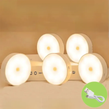 Motion Sensor LED Night Light USB Rechargeable Night Lamp For Kitchen Cabinet Wardrobe Lamp Staircase Wireless LED Closet Light