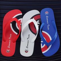 New Men's Anti-Slip Flip Flops Trendy Couples Beach Sandals Unique Patterns Durable Outdoor Unisex Summer Slides for Casual Wear