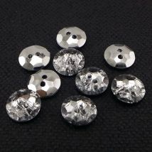 100pcs Acryl buttons 2 holes Imitation crystal diamond button Clothing accessories shoes Coat shirt spinning DIY 10/12/15/18mm