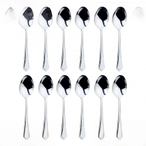 High Quality 12pcs Stainless Steel Teaspoon Surface Polished Coffee Tea Spoon Dozen Kitchen Spoons 13.3CM For Tea Coffee Cup