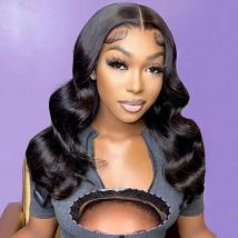 Wear and Go Glueless Wig 30 Inch Body Wave 6x4 Lace Closure Wigs Pre Cut Lace Front Wigs Human Hair Pre Plucked Human Hair Wigs