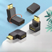 For HDMI Adapter Male to Female 360 Degree Angle Converter L Shape Flat Extender for Wall TV PS5 Nintendo Switch Laptop Xbox