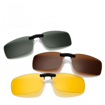 Clip On Sunglasses Polarized Vintage Driving Sun Glasses Men Women Day Night Vision Lens For Myopia Eye Glasses Reading UV400