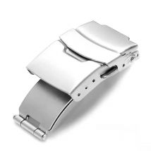 Double Safety Watch Clasp for Seiko 16mm 18mm 20mm 22mm 304 Stainless Steel Fold Buckle Diving Style Watch Band Accessories