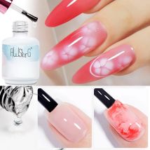 AWStorG 15ml Clear Blooming Base Gel Polish UV LED Soak Off Nail Art Polish For Spreading Effect Marble Gel Paint Varnish Top