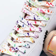 Colorful Dot Shoelaces Cartoon Printing Fashion Unisex Flat Shoe Laces High-top Canvas Sneakers Shoelace Sports Shoelaces  Ofwhi