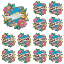 Prajna 10 PCS Book Lover Letter Patches On Clothes Cartoon Flower Iron On Embroidered Patches For Clothing Sticker Catoon Badges