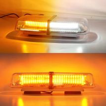 12V 24V Amber Yellow Truck Car Led Strobe Roof Lights Becaon Warning Emergency Rescue Magnetic Vehicle Ambulance 72SMD