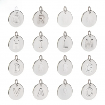 Dinglly silver color 26 Letters Dangle Charm Round Pendant Fit Bracelet & Necklace Diy Name Initials Charm Jewelry Accessories