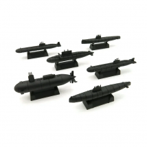 6PCS Mini Warship Nuclear Submarine Plastic Assemble Model Building Kits Children Toy Collect Ornaments
