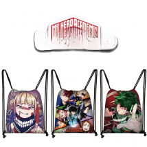 Anime Hero My Hero Academia Deku Bakugou Graphic Backpack Cartoon Cute Boku No Drawstring Bags Women Casual Pacakge Handbag Gift