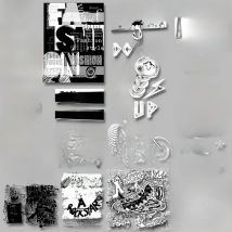 Black and white letters applique for cloth heart iron on patch Cheap easy to use  DIY decoration