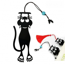 1Pc Kawaii Black Cat Bookmarks for Books 3D Metal Stereo Animal Book Mark for Student Teacher's Gifts Creative Stationery