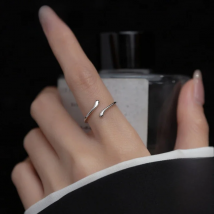 SOFTPIG Real 925 Sterling Silver Geometric Adjustable Ring For Fashion Women Party Fine Jewelry Minimalist Punk Accessories