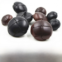 1pc Genuine Leather covered buttons 15/19/21/23/26mm High quality beige black brown leather button for coats jacket buckle