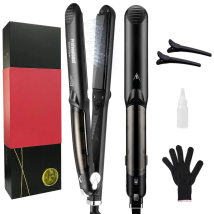 Professional Steam Hair Straightener 450°F Fast Heating Tourmaline Ceramic Flat Iron Argan Oil Treatment Hair Care Tools