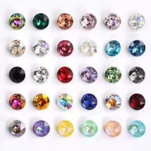 Round Rhinestones K9 Glass Crystals Gems Accessories Diy Jewelry Making Gemstones Glitter Pointback Stone Bulk Wholesale Crystal