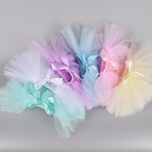 Baby Girls Fluffy Tutu Skirt Flower Headband Set Quality Nylon Tulle Skirt Baby Tutu Newborn Photo Prop Costume For 0-12M