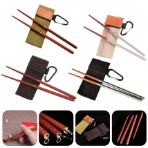 1Pair Mahogany Folding Chopsticks Outdoor Camp Picnic Travel Portable Tableware Telescopic Chopsticks for Outdoor Camping Picnic