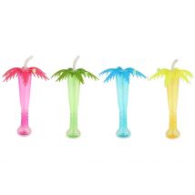 Tropical Palm Tree Luau Yard Cup for Hawaiian Summer Beach Party Coconut Tree Drinks Cup Margaritas, Cold Drinks, Kids Parties