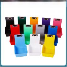 GULPOOE Dental Lab Colourful Storage Box PP Plastic Work Tray With Clip Holder Dentistry Turnover Box Container Sorting Case