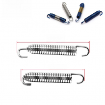 Sclmotos- 75mm 2pcs Motorcycle Exhaust Spring Hooks Stainless Steel Exhaust Front Middle Link Pipe Rotatable Metal Springs Kit