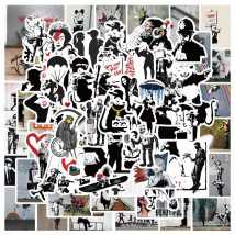 10/30/67PCS Cartoon Banksy Stickers British Street Artist DIY Motorcycle Luggage Suitcase Classic Toys Decal Graffiti Sticker F5