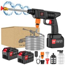 Vremota-palanca de alta presión inalámbrica, 50bar, pistola de agua pulverizada para lavado de coches, lavadora de agua a presión para Makita con 2 baterías