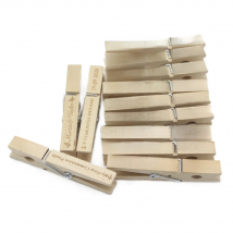 50Pcs Personalized Wood Rustic Clothespins Wooden Clothes Pins Customized Clothes Pags Clips Wedding Decor Baby Shower Favor