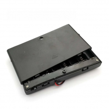 12V 8 AA Batteries Holder Storage Case Plastic 1.5V Battery Case ON/OFF Switch with Cap Wire for 8 X 1.5V AA Batter