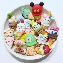 10Pcs New Cute Mini Lovely Cartoon ice cream Flat Back Resin Scrapbooking DIY Jewelry Craft Decoration Accessorie