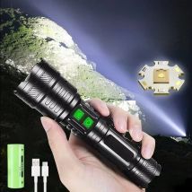 2025 Rechargeable Flashlight Ultra-Bright Portable Ultra-High Power Tactical Flashlight Outdoor Emergency Torch Camping Lantern
