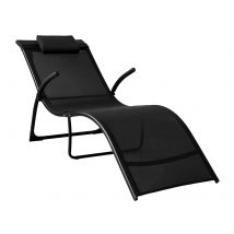 SoBuy OGS45-SCH tumbona de jardín Silla relax tumbona con cojines para jardines, patios, pliegues, balcones Muebles de ocio