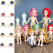 Bjd Dolls For Girls Naked girls ob11 Mini doll bjd 12cm Toys children Child toy Children's kids Doll 1/12 Reborn silicone baby