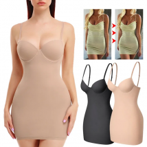 Women Seam-free Bodysuit Built-In Bra Shapewear Tummy Control Slips Waist Trainer Full Body Shaper Slimming Underwear Corset