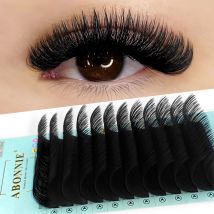 ABONNIE Cashmere Individual Eyelash Extension Classic Lashes Extensions Trays Matte Black Soft Mink False Eyelashes