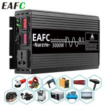 EAFC Pure Sine Wave Inverter 4000W/3000W/2000W DC 12V To AC 220V Voltage Transfer Converter Universal EU Socket Auto Accessories