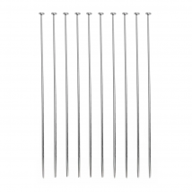 10pcs/Lot 9cm 12.1cm Length Copper Rhodium Color Brooch Pin Trendy Safety Pins Fit Gentle Graceful Party Wear With Stopper Ends