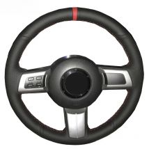 HuiER Hand Sewing Car Steering Wheel Cover For Mazda MX-5 Miata 2009 - 2012 2013 2014 RX-8 2008-2013 CX-7 CX7 2007 2008 2009