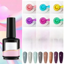 ROSALIND 15ML Pure Color Gel Nail Polish For Art Manciure Magic Remover Lacquer Base Top Matt Soak Off Semi Permanent Nail Gel