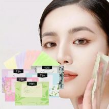 100 Pieces Portable Oil Absorbing Facial Oil Blotting Paper, Instantly Control Facial Shine and Refresh Skin, Oil Control Care