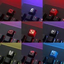 1pc Zinc Aluminium Alloy Key Cap Mechanical Keyboard keycap for DNF Dota 2 OW PUBG Genji R4 Height Stereoscopic relief