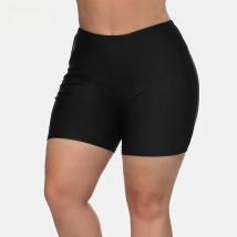 Anfilia Women High Waist Plus Size Swimming Shorts Ladies Plus Size Bikini Bottom Swimwear Briefs Boardshort Swimming Trunks