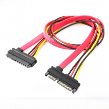 30cm 50cm SATA 22 Pin Male To Female Sata Extension Cable SATA 3 III 6Gb/s 22 Pin Male to Female 7+15 Pin SATA Data HDD Power