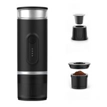 HiBREW Portable Coffee Machine Expresso Coffee Maker Fit Nexpresso Capsule Coffee Powder for Car Camping & Home Heat Water H4E