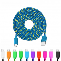 Vumpach Nylon Braided Micro USB Cable 1m/2m/3m Data Sync USB Charger Cable For Samsung HTC LG Huawei Xiaomi Android Phone Cables