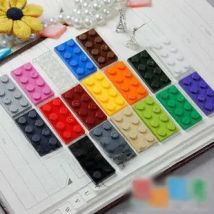 3020 50pcs *Plate 2x4* DIY enlighten block bricks,Compatible With Lego Assembles Particles