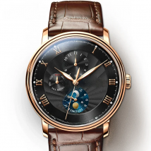 LOBINNI Men Watches Fashion Brand wrist watch Seagull Automatic Mechanical Clock Sapphire Moon Phase relogio masculino L1023B-2